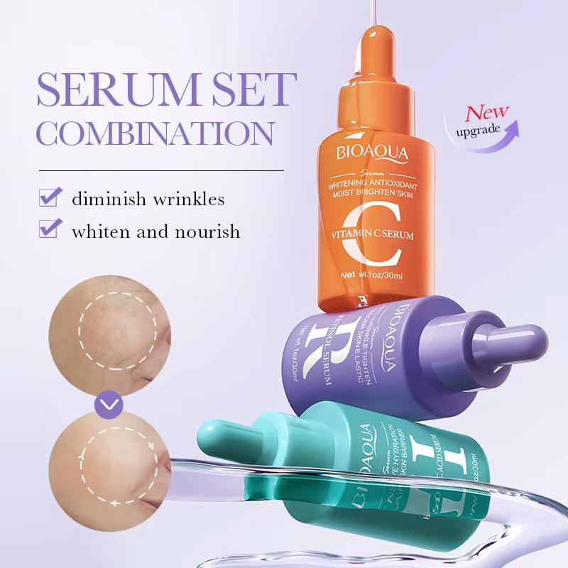 3pcs/set BIOAQUA Vitamin C Ret - The Ordinary Serum Hyaluronic Acid review and price