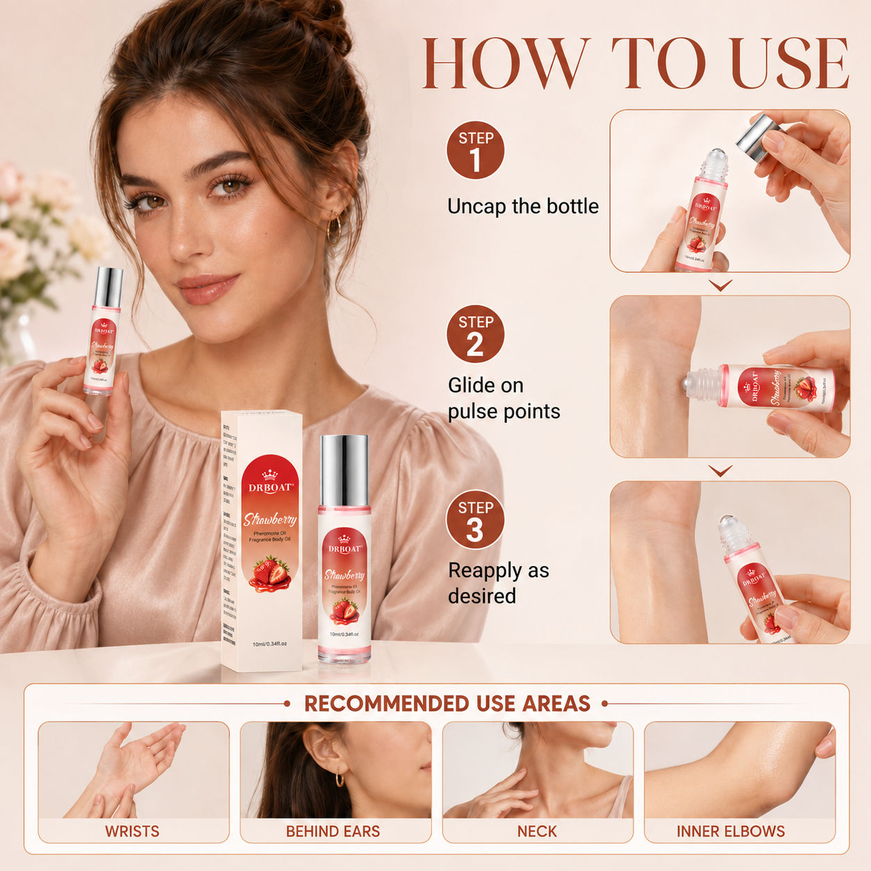 Strawberry Roll-On Perfume Oil - Perfume Fragrance Oil review and price